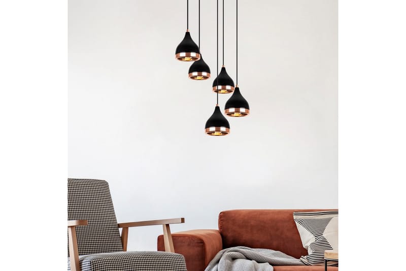 Loftlampe Soodne Sort / Kobber - Kobber/Sort - Belysning - Lamper & indendørsbelysning - Loftlampe - Pendellamper & hængelamper