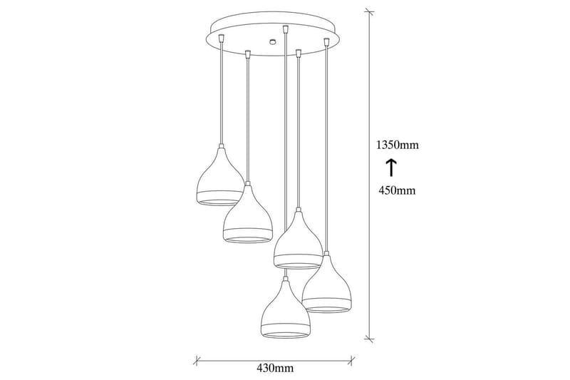 Loftlampe Soodne Sort / Kobber - Kobber/Sort - Belysning - Lamper & indendørsbelysning - Loftlampe - Pendellamper & hængelamper