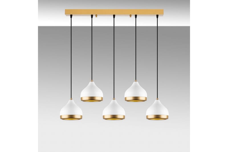 Loftlampe Soodni Fem Vandret Hvid - Hvid - Belysning - Lamper & indendørsbelysning - Loftlampe - Pendellamper & hængelamper