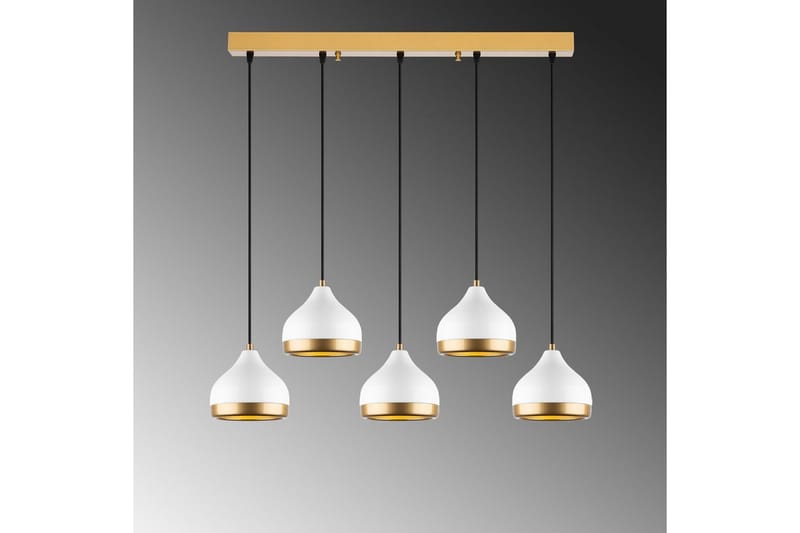 Loftlampe Soodni Fem Vandret Hvid - Hvid - Belysning - Lamper & indendørsbelysning - Loftlampe - Pendellamper & hængelamper