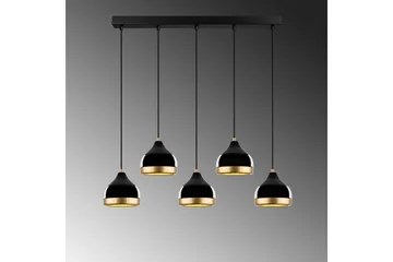 Loftlampe Soodni Fem Vandret Sort - Sort - Belysning - Lamper & indendørsbelysning - Loftlampe - Pendellamper & hængelamper