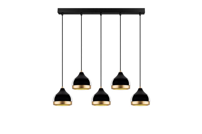 Loftlampe Soodni Fem Vandret Sort - Sort - Belysning - Lamper & indendørsbelysning - Loftlampe - Pendellamper & hængelamper