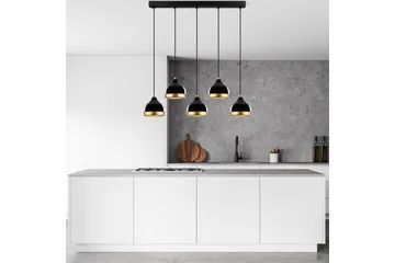 Loftlampe Soodni Fem Vandret Sort - Sort - Belysning - Lamper & indendørsbelysning - Loftlampe - Pendellamper & hængelamper