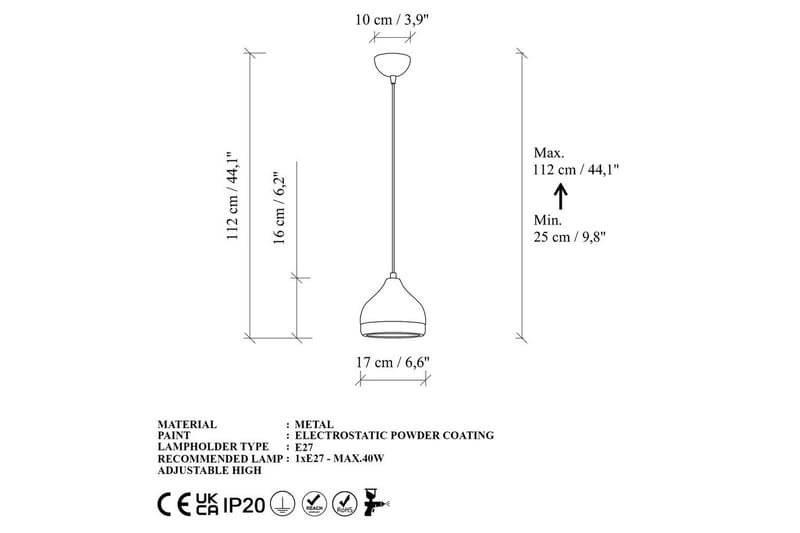 Loftlampe Soodni Sort - Sort - Belysning - Lamper & indendørsbelysning - Loftlampe - Pendellamper & hængelamper