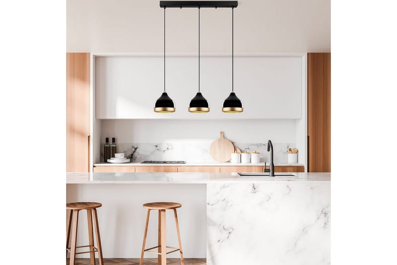 Loftlampe Soodni Tre Horisont Sort - Sort - Belysning - Lamper & indendørsbelysning - Loftlampe - Pendellamper & hængelamper