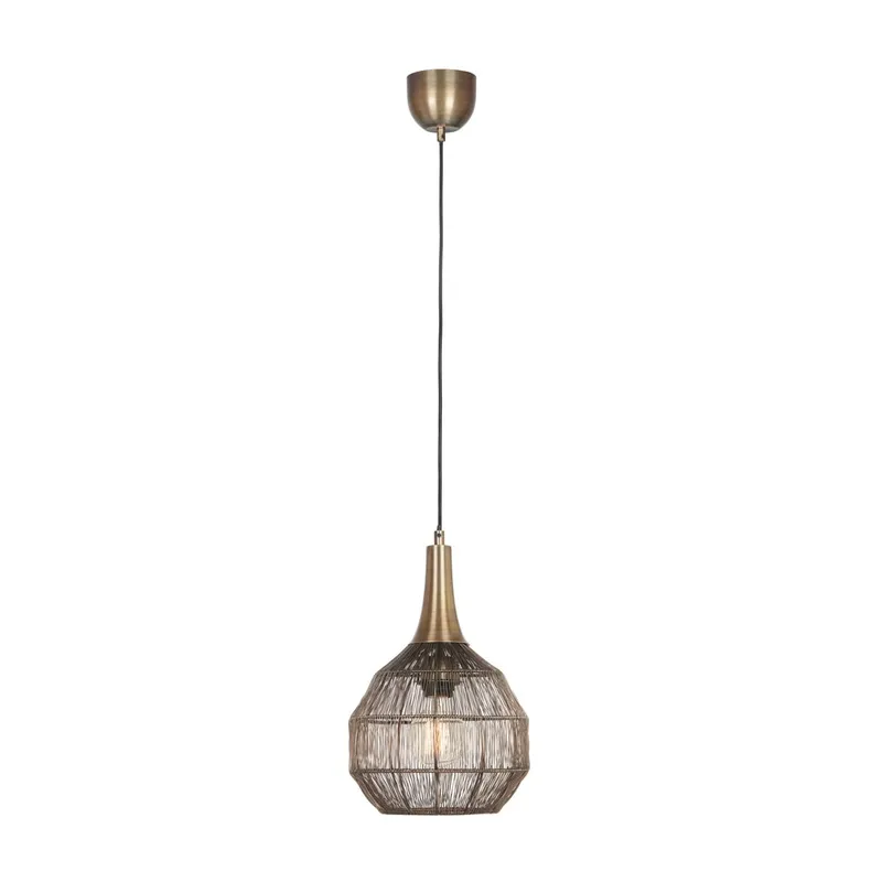 Loftlampe Soraya - 26x27 cm, Mat sort/antik messing - Belysning - Lamper & indendørsbelysning - Loftlampe - Pendellamper & hængelamper