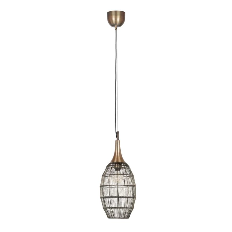 Loftlampe Soraya - 26x48 cm, Mat sort/antik messing - Belysning - Lamper & indendørsbelysning - Loftlampe - Pendellamper & hængelamper