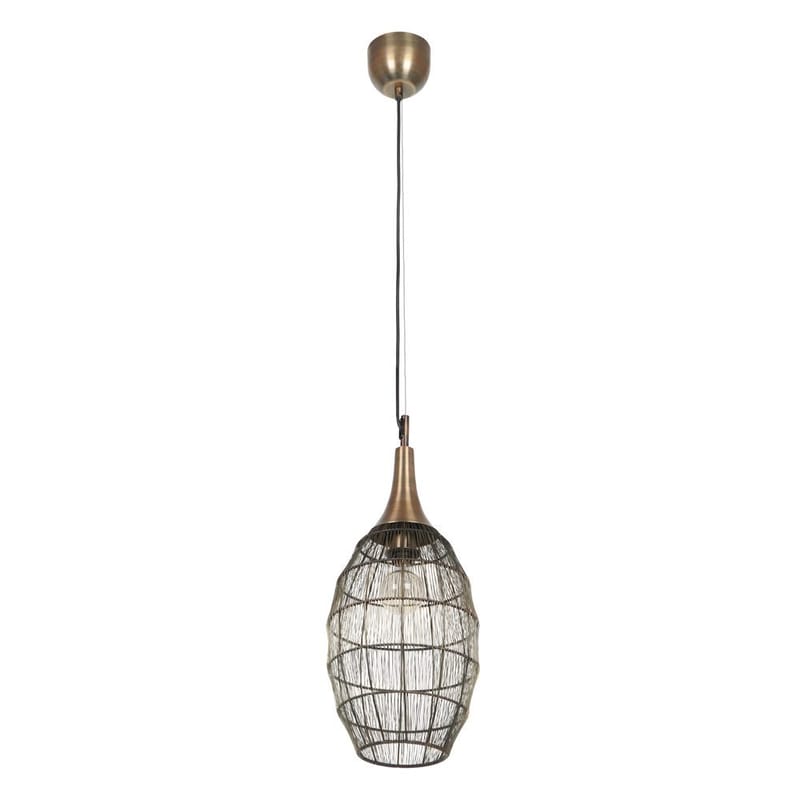 Loftlampe Soraya - 26x48 cm, Mat sort/antik messing - Belysning - Lamper & indendørsbelysning - Loftlampe - Pendellamper & hængelamper