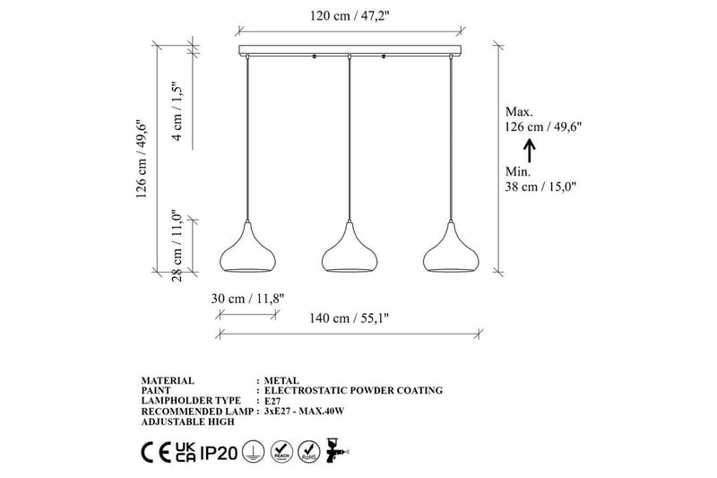Loftlampe Sorna Sort - Sort - Belysning - Lamper & indendørsbelysning - Loftlampe - Pendellamper & hængelamper