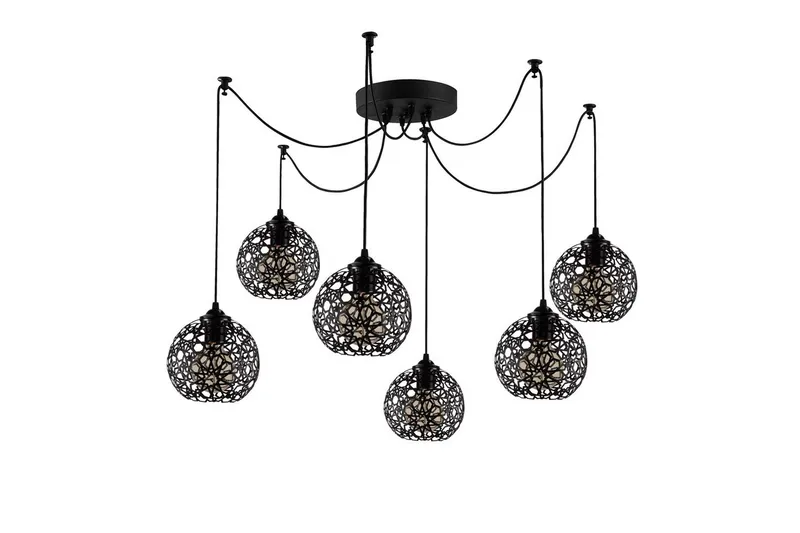 Loftlampe Sourab Brilo Black, Sort