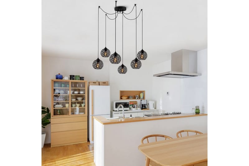Loftlampe Sourab Brilo Black - Sort - Belysning - Lamper & indendørsbelysning - Loftlampe - Pendellamper & hængelamper