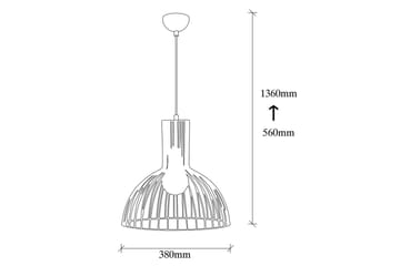 Loftlampe Sourab Lys Sort - Sort - Belysning - Lamper & indendørsbelysning - Loftlampe - Pendellamper & hængelamper