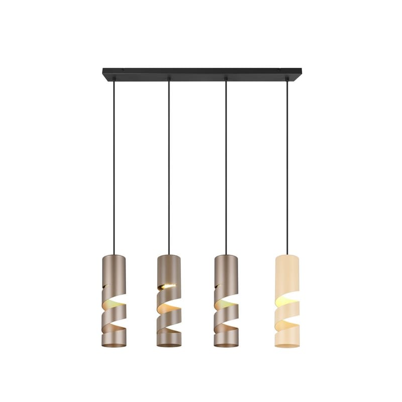 Loftlampe Stream - 4 lamper, Mangefarvet - Belysning - Lamper & indendørsbelysning - Loftlampe - Pendellamper & hængelamper