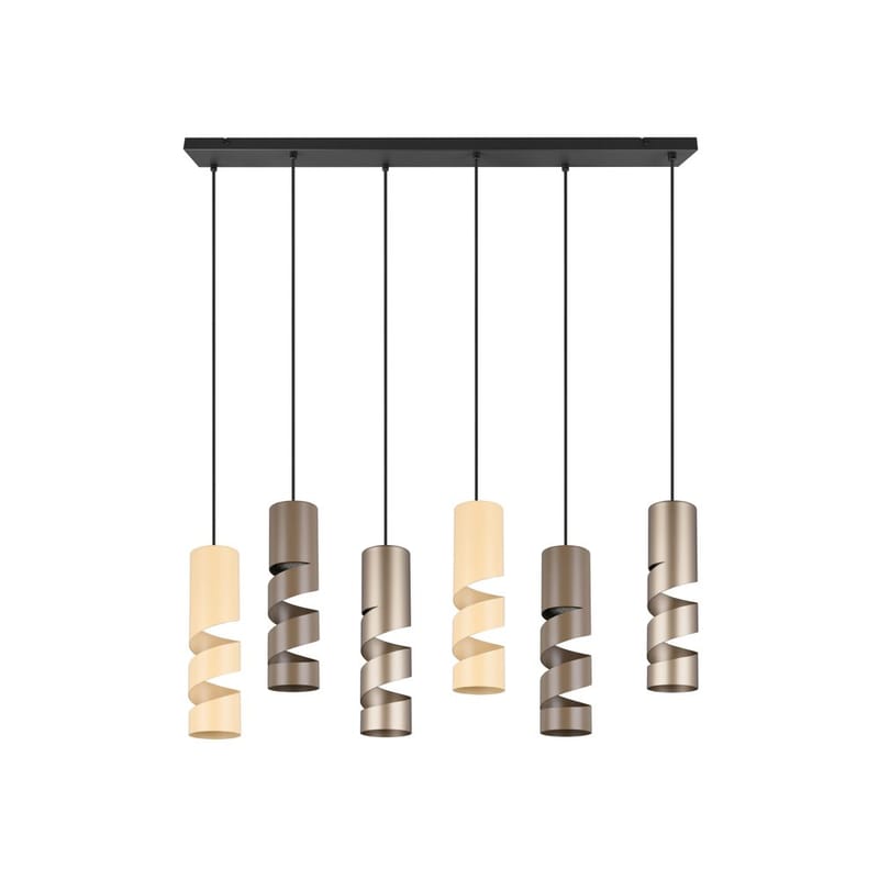 Loftlampe Stream - 6 lamper, Mangefarvet - Belysning - Lamper & indendørsbelysning - Loftlampe - Pendellamper & hængelamper