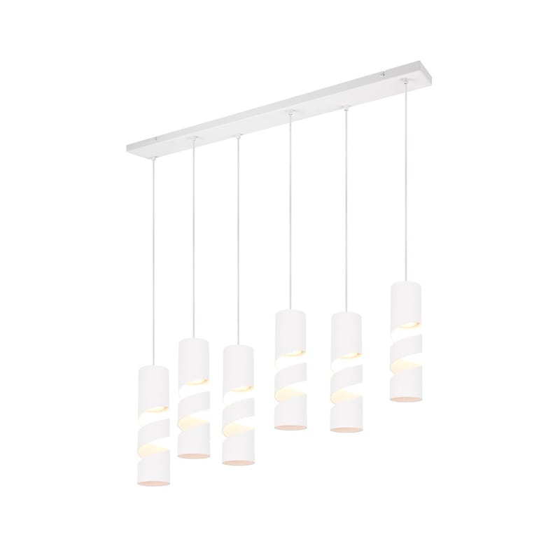 6 lamper, Mat hvid Loftlampe Stream