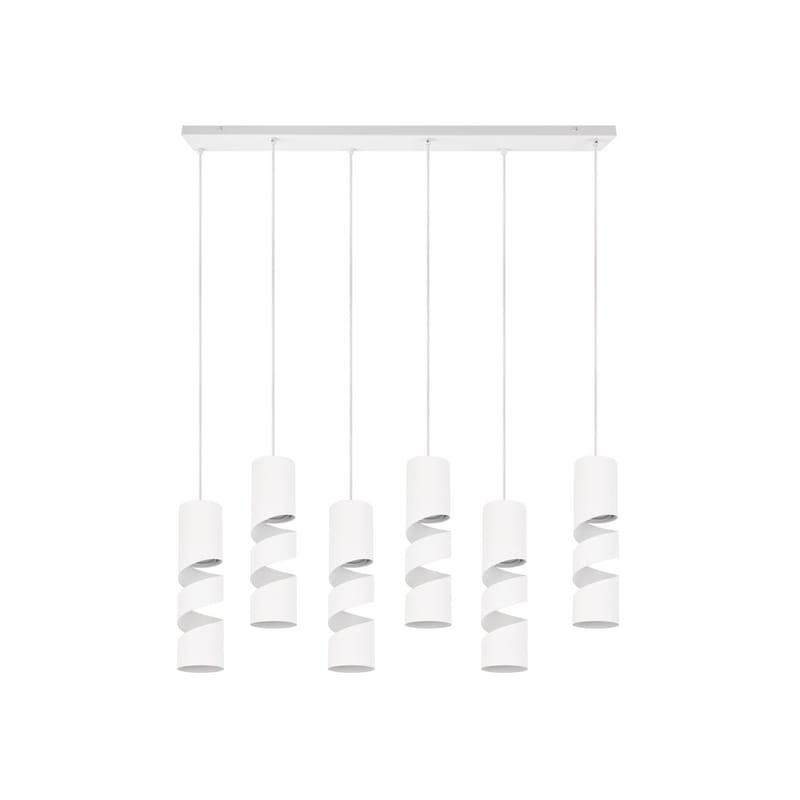 Loftlampe Stream - 6 lamper, Mat hvid - Belysning - Lamper & indendørsbelysning - Loftlampe - Pendellamper & hængelamper