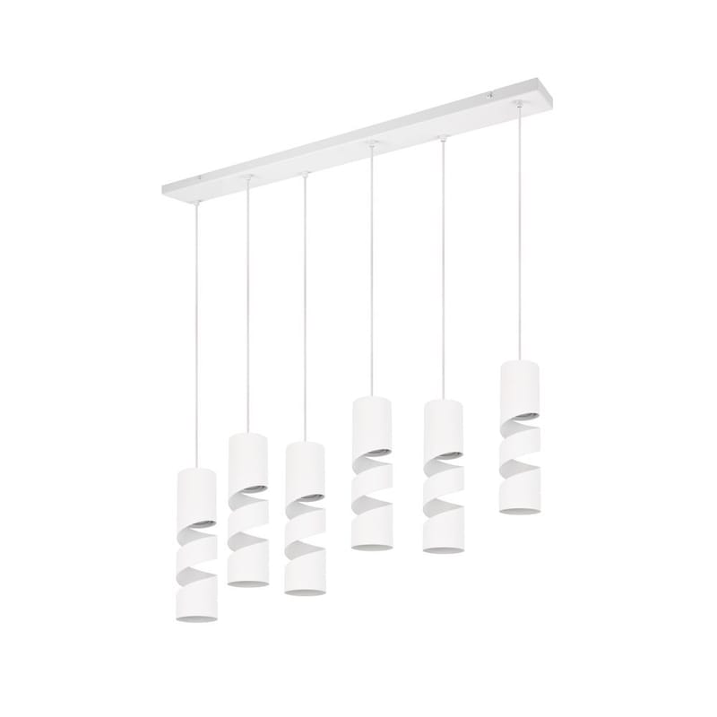 Loftlampe Stream - 6 lamper, Mat hvid - Belysning - Lamper & indendørsbelysning - Loftlampe - Pendellamper & hængelamper