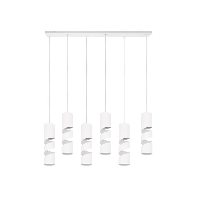 Loftlampe Stream - 6 lamper, Mat hvid - Belysning - Lamper & indendørsbelysning - Loftlampe - Pendellamper & hængelamper