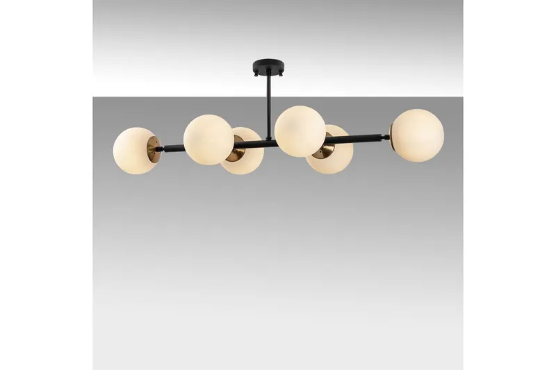 Loftlampe Subin Flad Sort / Creme - Sort / Creme - Belysning - Lamper & indendørsbelysning - Loftlampe - Pendellamper & hængelamper