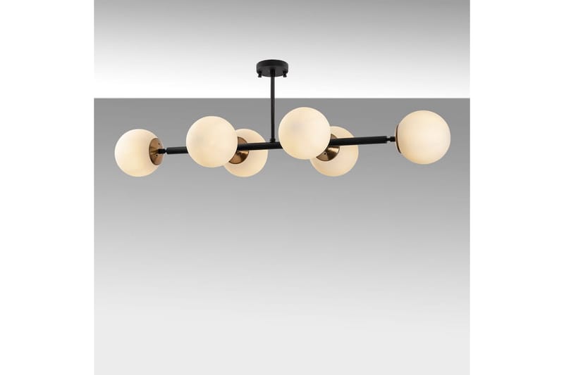 Loftlampe Subin Flad Sort / Creme - Sort / Creme - Belysning - Lamper & indendørsbelysning - Loftlampe - Pendellamper & hængelamper