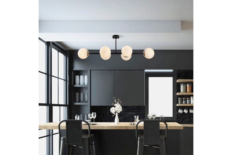 Loftlampe Subin Flad Sort / Creme - Sort / Creme - Belysning - Lamper & indendørsbelysning - Loftlampe - Pendellamper & hængelamper