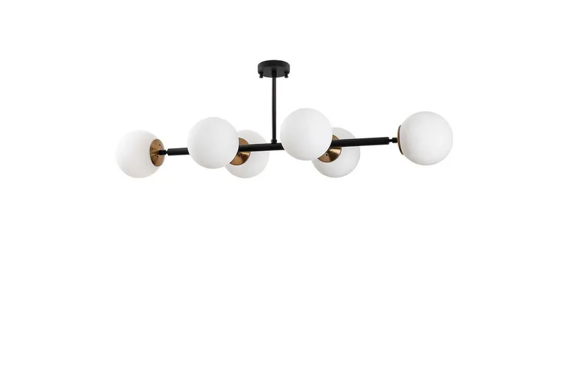 Loftlampe Subin Flad Sort / Creme, Sort / Creme