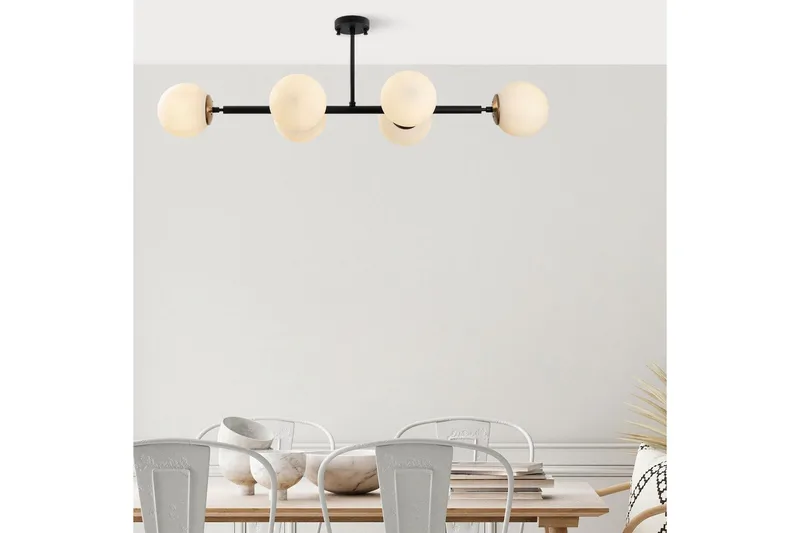 Loftlampe Subin Flad Sort / Creme - Sort / Creme - Belysning - Lamper & indendørsbelysning - Loftlampe - Pendellamper & hængelamper