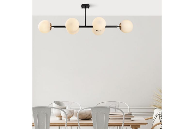 Loftlampe Subin Flad Sort / Creme - Sort / Creme - Belysning - Lamper & indendørsbelysning - Loftlampe - Pendellamper & hængelamper