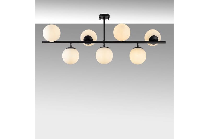 Loftlampe Subin Flad Sort / Hvid - Sort / Hvid - Belysning - Lamper & indendørsbelysning - Loftlampe - Pendellamper & hængelamper