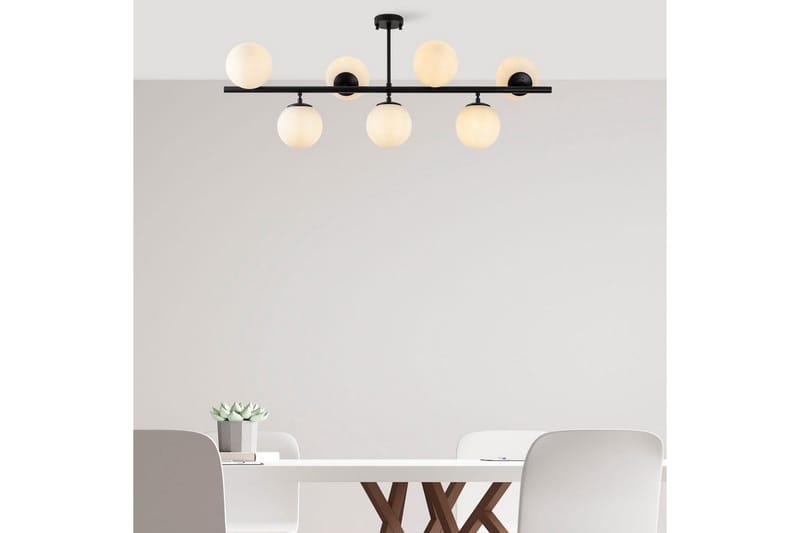 Loftlampe Subin Flad Sort / Hvid - Sort / Hvid - Belysning - Lamper & indendørsbelysning - Loftlampe - Pendellamper & hængelamper