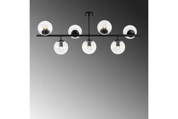 Loftlampe Subin Flad Sort / Transparent - Sort / Transparent - Belysning - Lamper & indendørsbelysning - Loftlampe - Pendellamper & hængelamper