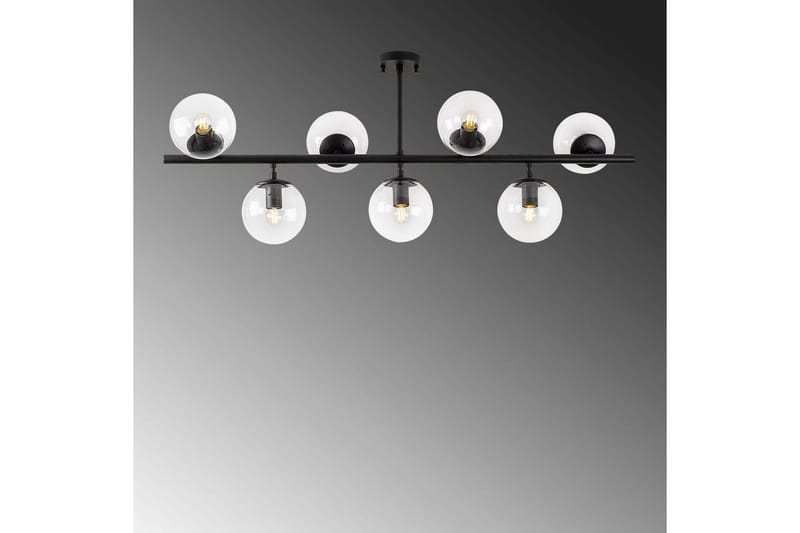 Loftlampe Subin Flad Sort / Transparent - Sort / Transparent - Belysning - Lamper & indendørsbelysning - Loftlampe - Plafond