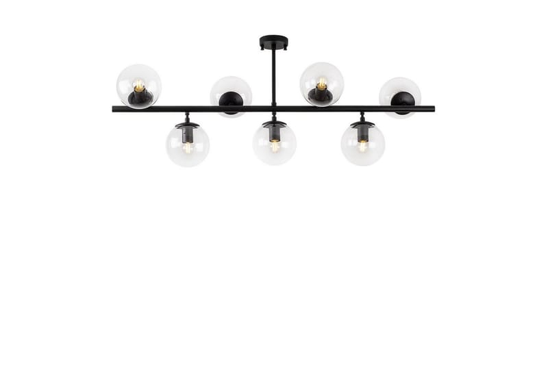 Loftlampe Subin Flad Sort / Transparent - Sort / Transparent - Belysning - Lamper & indendørsbelysning - Loftlampe - Plafond
