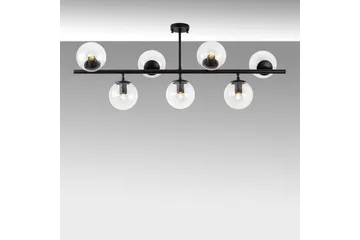 Loftlampe Subin Flad Sort / Transparent - Sort / Transparent - Belysning - Lamper & indendørsbelysning - Loftlampe - Pendellamper & hængelamper