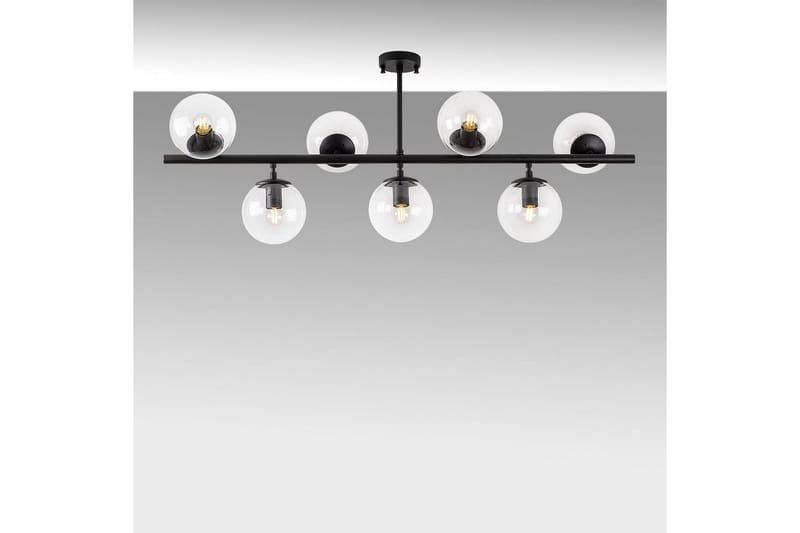 Loftlampe Subin Flad Sort / Transparent - Sort / Transparent - Belysning - Lamper & indendørsbelysning - Loftlampe - Plafond