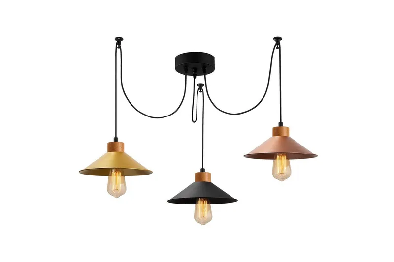 Loftlampe Sudalwani Kobber / Sort / Rany, Kobber / Sort / Rany