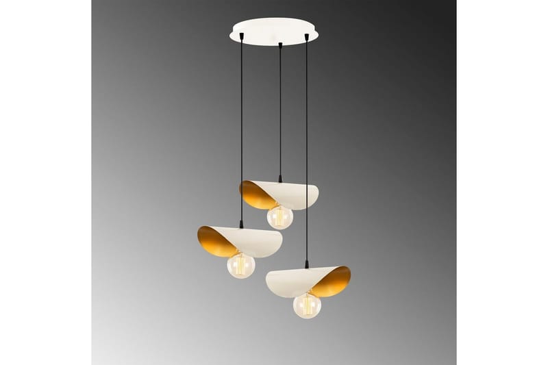 Loftlampe Sugana Tre Hvid / Rany - Guld/Hvid - Belysning - Lamper & indendørsbelysning - Loftlampe - Pendellamper & hængelamper