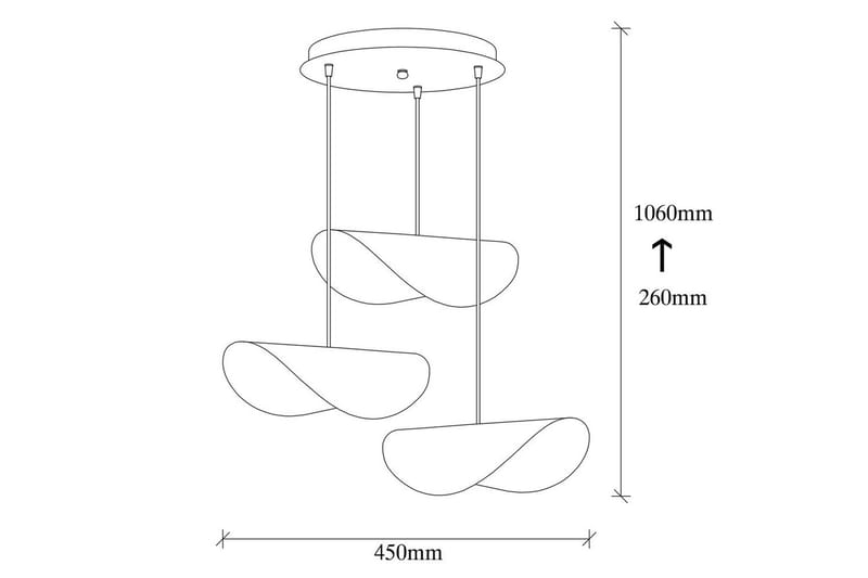 Loftlampe Sugana Tre Hvid / Rany - Guld/Hvid - Belysning - Lamper & indendørsbelysning - Loftlampe - Pendellamper & hængelamper