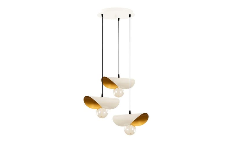 Loftlampe Sugana Tre Hvid / Rany - Guld/Hvid - Belysning - Lamper & indendørsbelysning - Loftlampe - Pendellamper & hængelamper