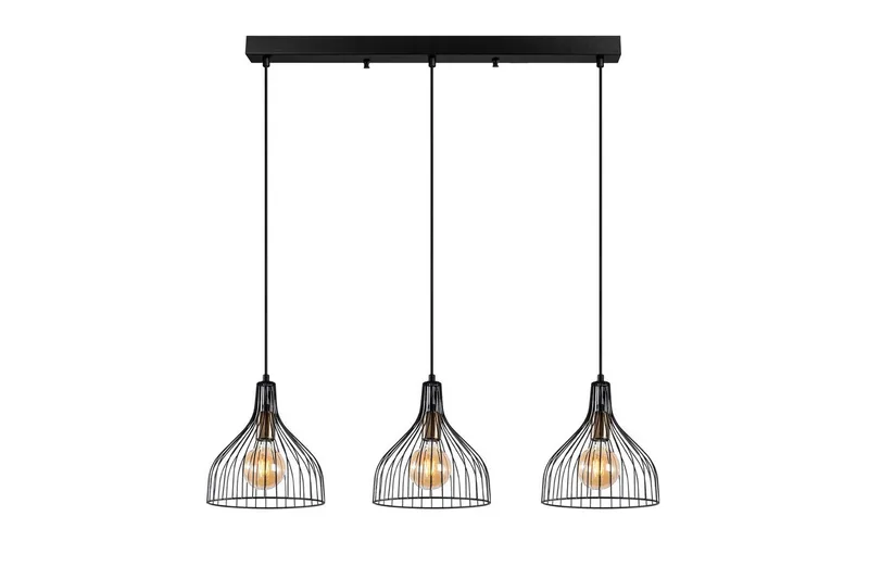 Loftlampe Talnor Horisontal Tre, Bronze/Sort