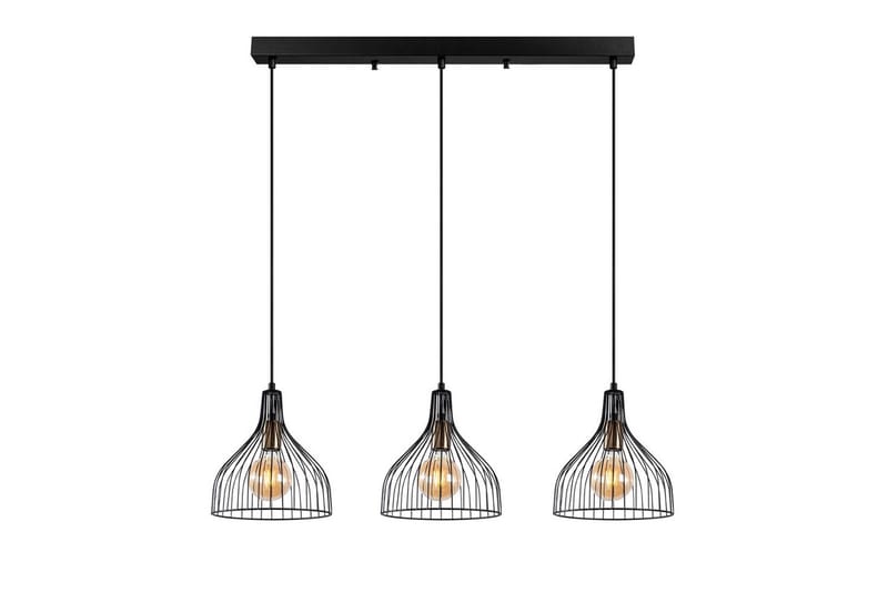 Loftlampe Talnor Horisontal Tre, Bronze/Sort
