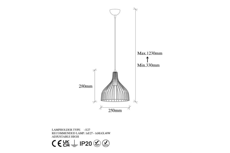 Loftlampe Talnor Sort / Antik - Sort / Antik - Belysning - Lamper & indendørsbelysning - Loftlampe - Pendellamper & hængelamper