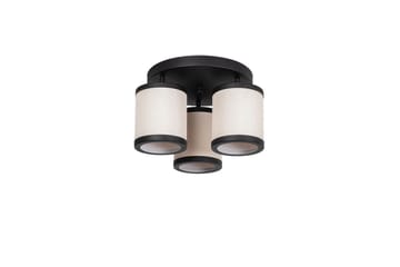 Loftlampe Talrayo Sort / Hvid - Sort / Hvid - Belysning - Lamper & indendørsbelysning - Loftlampe - Plafond