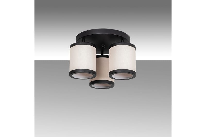 Loftlampe Talrayo Sort / Hvid - Sort / Hvid - Belysning - Lamper & indendørsbelysning - Loftlampe - Plafond