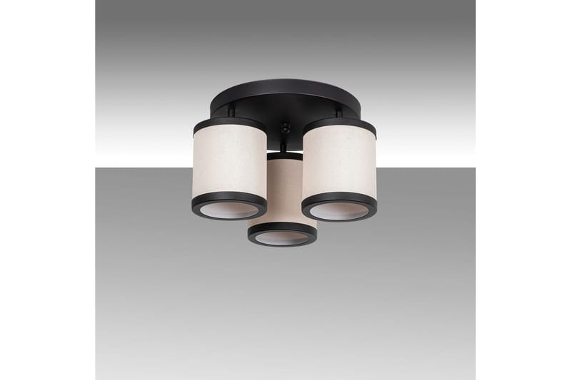 Loftlampe Talrayo Sort / Hvid - Sort / Hvid - Belysning - Lamper & indendørsbelysning - Loftlampe - Plafond