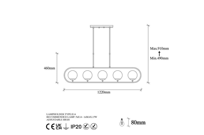 Loftlampe Thalara Skinnende Rany Fem sokkel - Guld - Belysning - Lamper & indendørsbelysning - Loftlampe - Pendellamper & hængelamper
