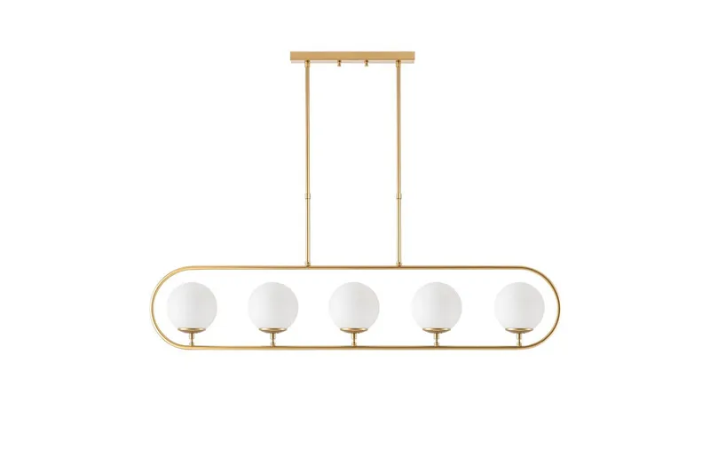 Loftlampe Thalara Skinnende Rany Fem sokkel, Guld