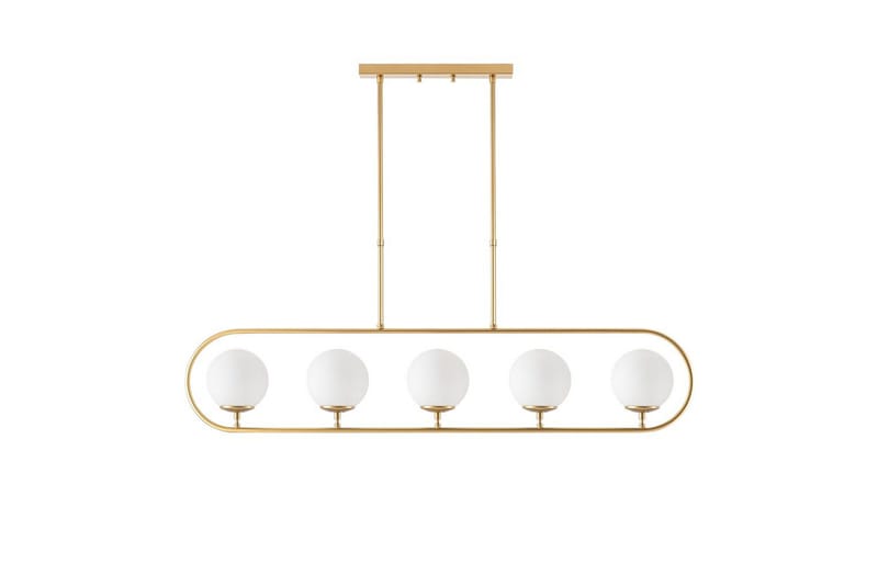 Loftlampe Thalara Skinnende Rany Fem sokkel, Guld