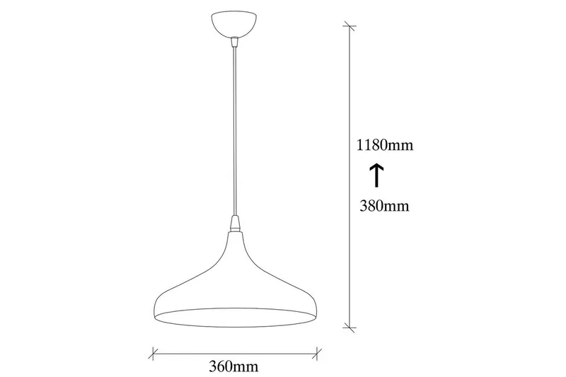 Loftlampe Thela Stor Sort - Sort - Belysning - Lamper & indendørsbelysning - Loftlampe - Pendellamper & hængelamper