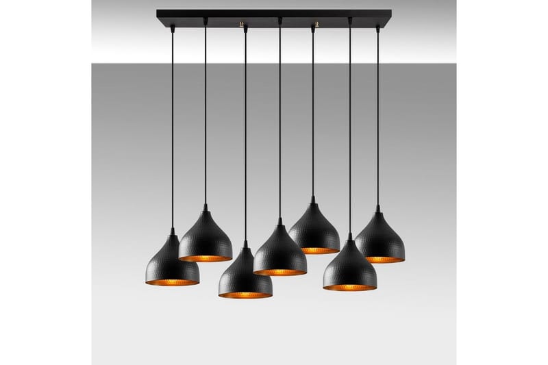 Loftlampe Thela Syv Sort - Sort - Belysning - Lamper & indendørsbelysning - Loftlampe - Pendellamper & hængelamper